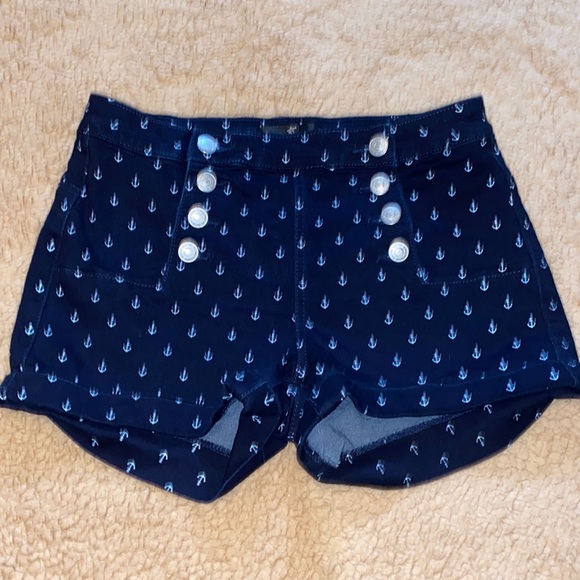 Almost Famous Pants - Cute Blue Shorts High Waist Sz 7